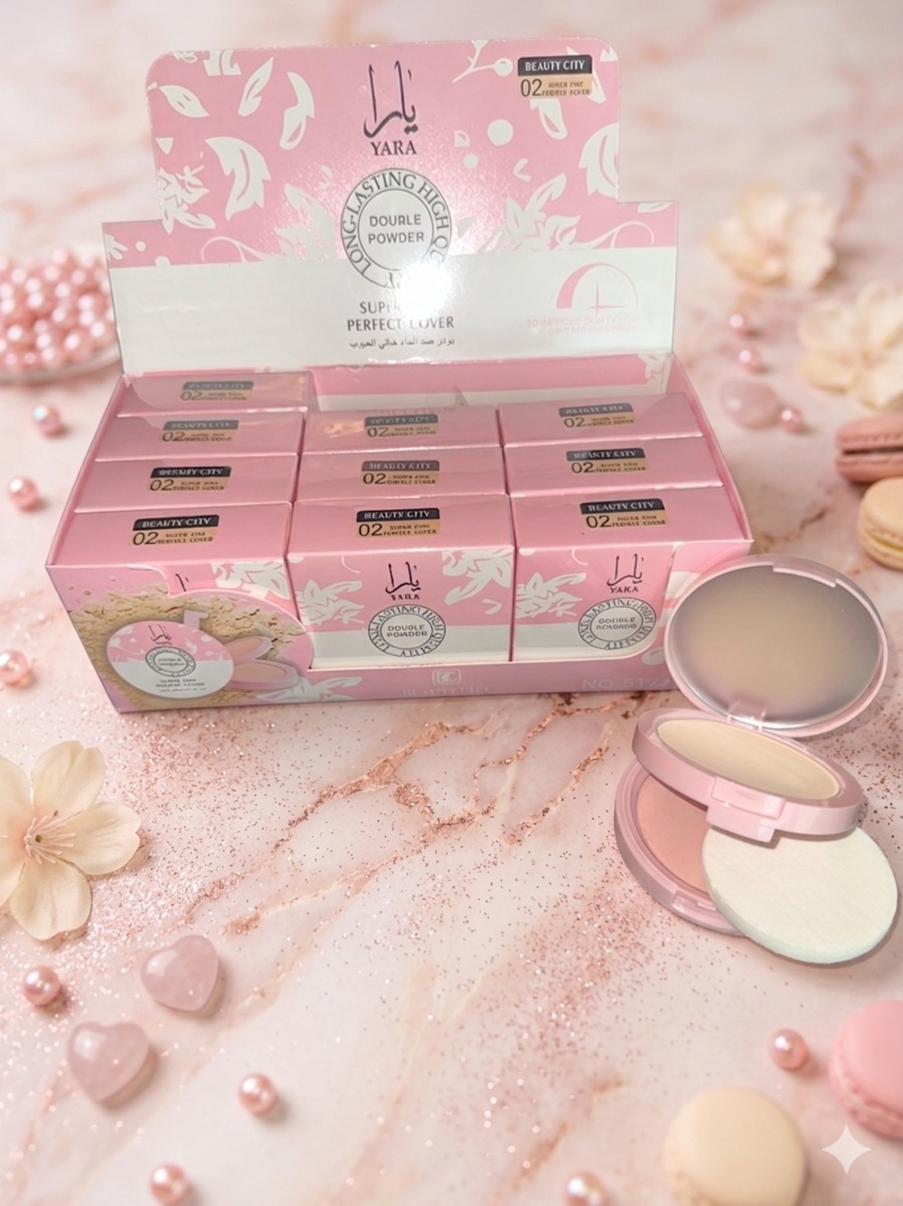 Yara Double Powder Compact - Pink (Shade 02)